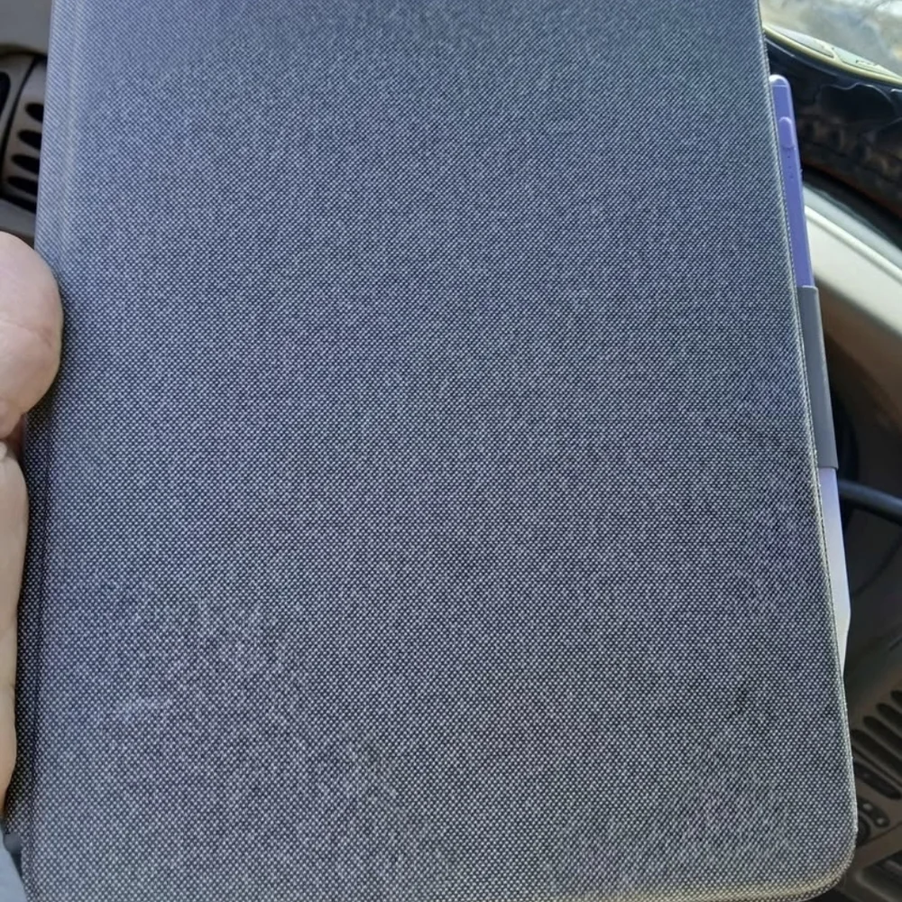 Fabric Folio Tablet Case with Purple Stylus Holder